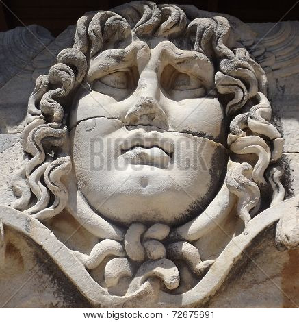 Gorgon Medusa in temple of Apollo