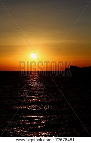 Sunset at sea