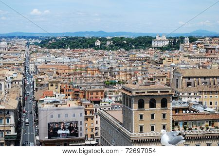 Rome Aerial View From Vittorio Emanuele Monument