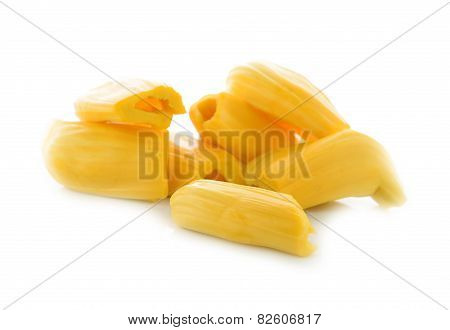 Ripe Jack Fruit On White Background