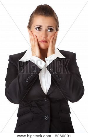 donna d'affari moderno frustrato