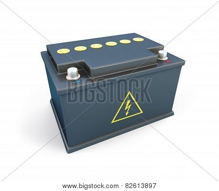 Car Battery 12V On A White Background