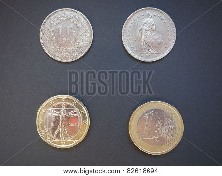 Swiss Francs And Euros