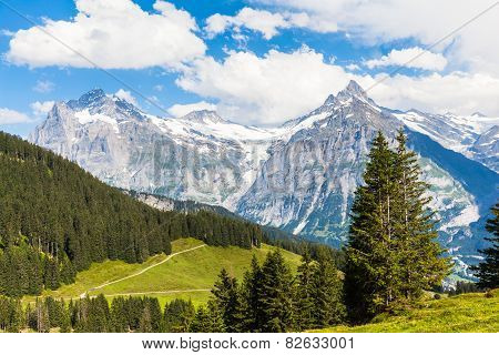 View Of Schreckhorn, Swiss Alps