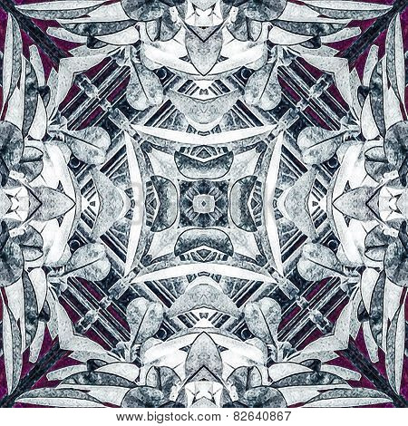 Geometric Floral Collage Pattern