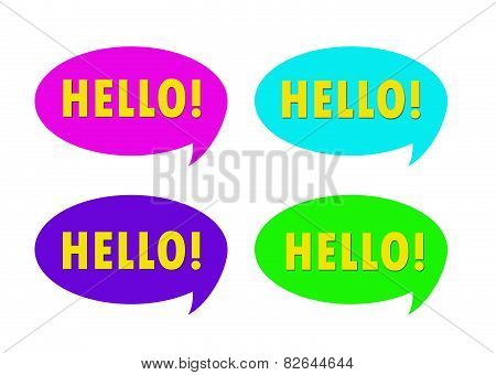 Hello Button In Colors