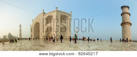 Agra, India - Circa Nov 2012: The Territory Of The Taj Mahal. Unusual View - The View With Wide View
