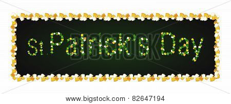 Plate St. Patrick's Day,  clover font