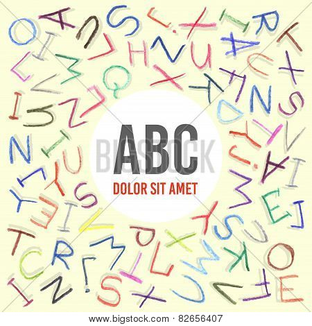 Children pencil ABC frame