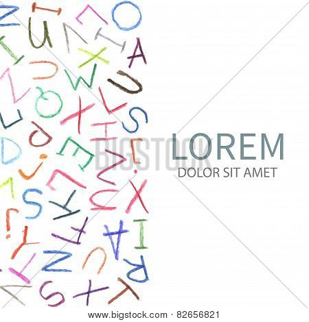 Children pencil ABC frame
