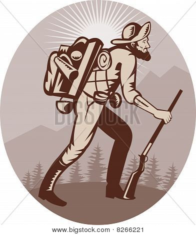 Horník prospektor lovec lovec turistika