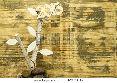 Background with wooden 2015