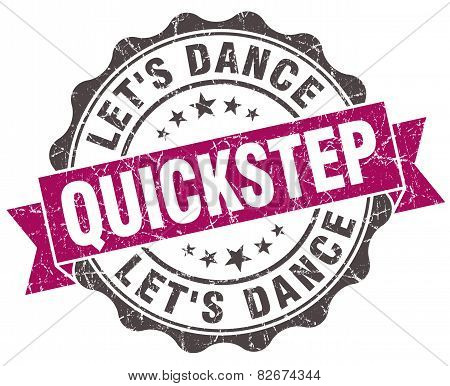 Quickstep Grunge Violet Seal Isolated On White