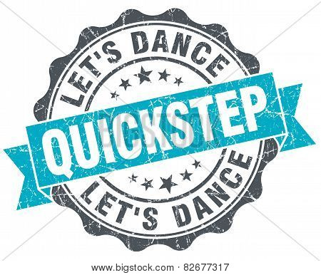 Quickstep Vintage Turquoise Seal Isolated On White