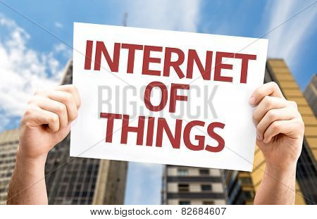 Internet of Things card with urban background