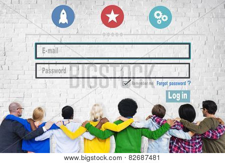 Log in Security Username Password Protection Privacy Concept