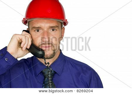 ผู้จัดการที่หมวกและหูฟัง