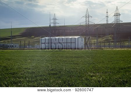 Electrical Power Plant In A Field