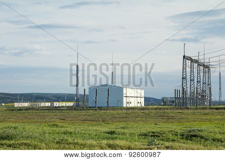 Electrical Power Plant In A Field