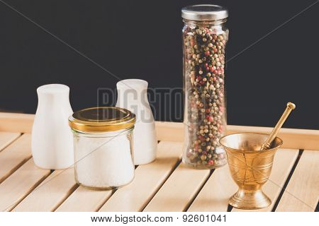 Concept Of Salt And Pepper Accessories