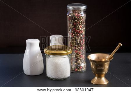 Concept Of Salt And Pepper Accessories