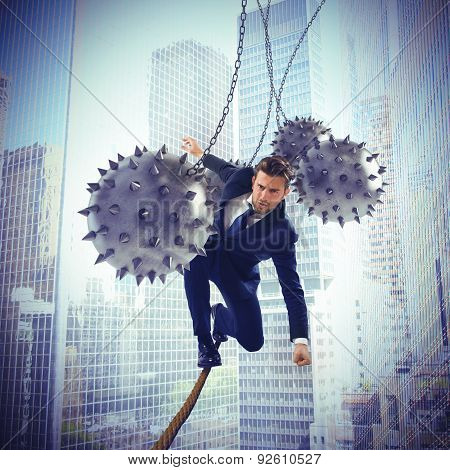 Determined businessman