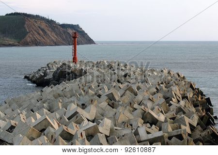 the navigation beacon on the reinforced decapod Cape