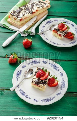 Mom's Dessert With Fresh Strawberries