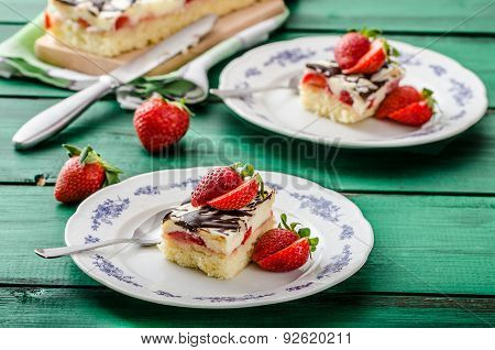 Mom's Dessert With Fresh Strawberries