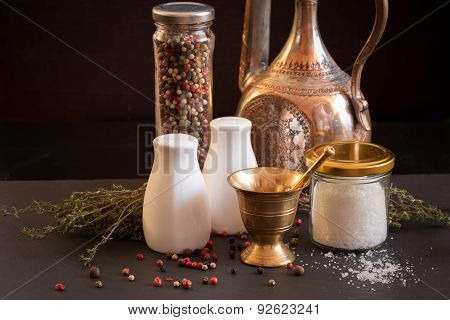 Concept Of Salt And Pepper Accessories