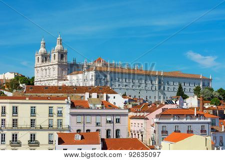 View Of Lisbon Saint Vicente De Fora Monastery, Portugal
