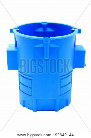 Blue Electrical Box On White Background