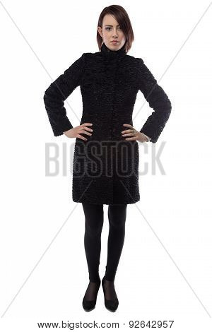 Photo Of Woman In Fake Karakul Coat