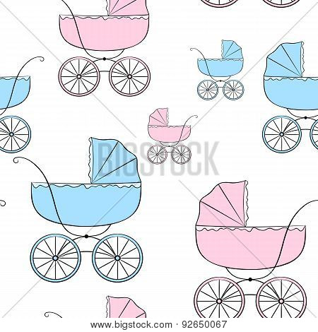 Seamless Pattern With Carriages 2