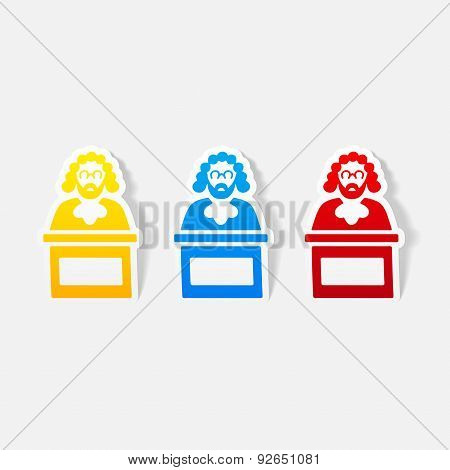 realistic design element. judge