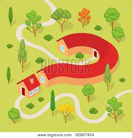 The house in the form of a question mark