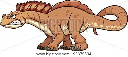 Cartoon amargasaurus dinosaur. Vector clip art illustration with simple gradients. All in a single layer.