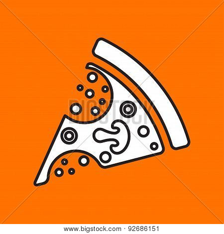 Vector pizza icon. Eps10