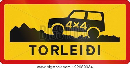 Mountain Track In Iceland