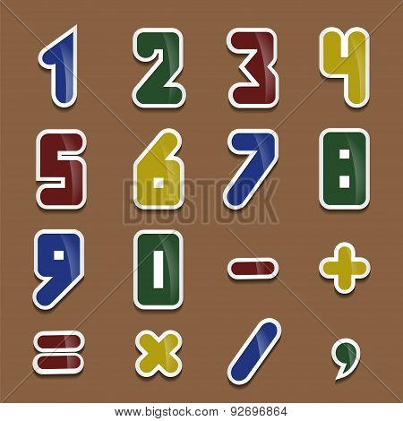 Simple Form Number And Sign Set