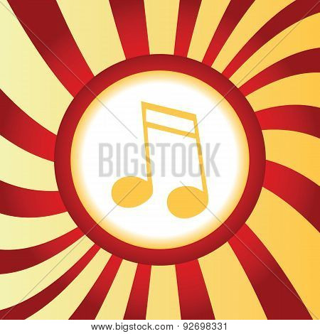 Sixteenth note abstract icon