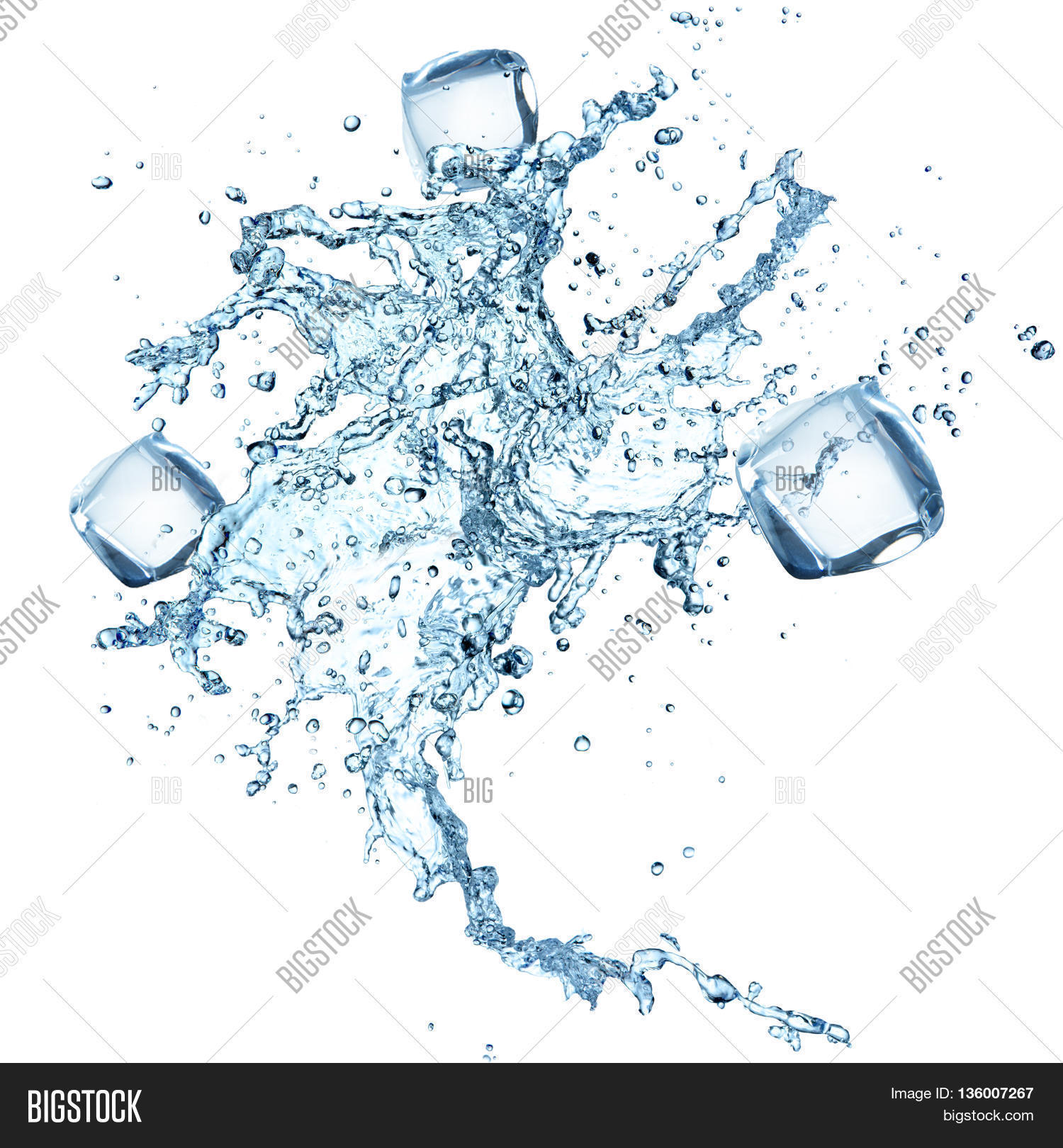 Water Splash Ice Cubes Image & Photo (Free Trial) | Bigstock