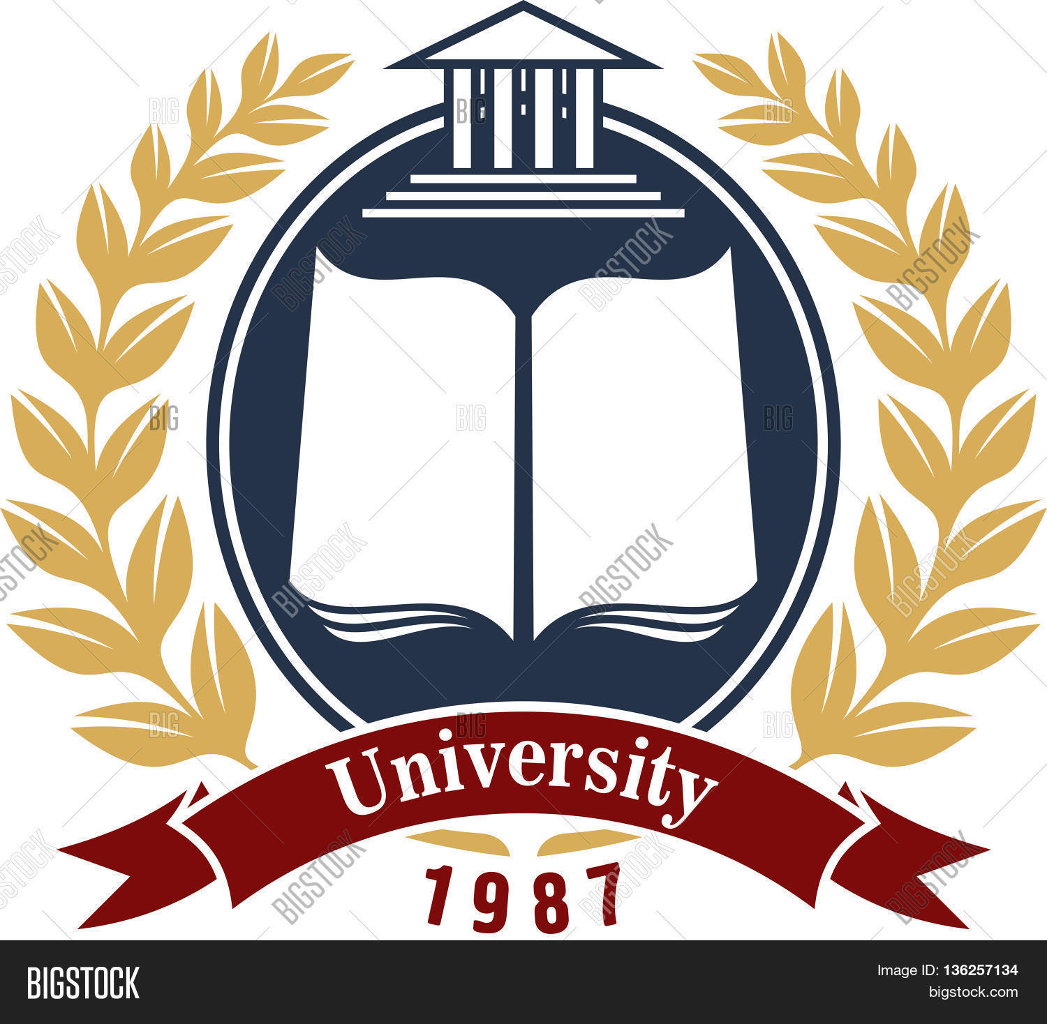 University Insignia Vector Photo Free Trial Bigstock