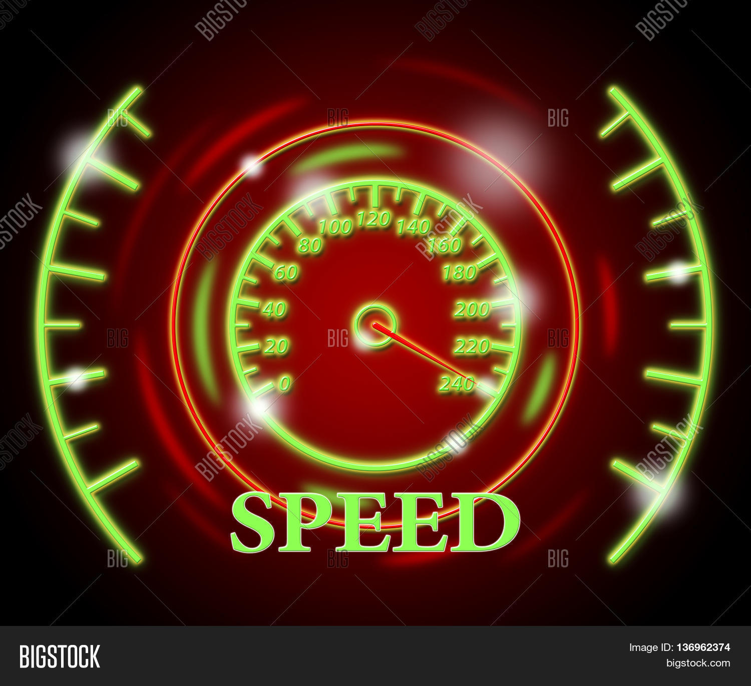 Speed Gauge Shows Image & Photo (Free Trial) Bigstock