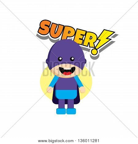 Flat Style Superhero Character