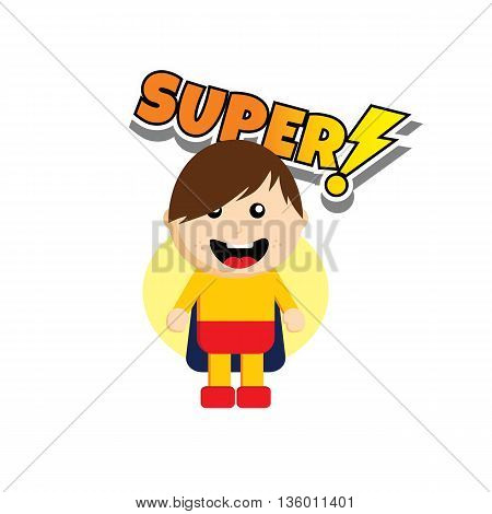 Flat Style Superhero Character