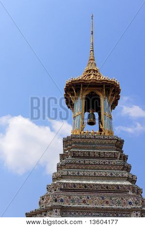 Het platform detail in de tempel van de Smaragden Boeddha in Bangkok Thailand
