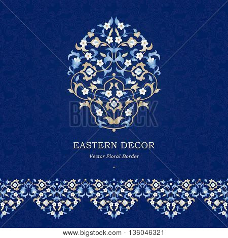 Vector Seamless Border In Eastern Style.