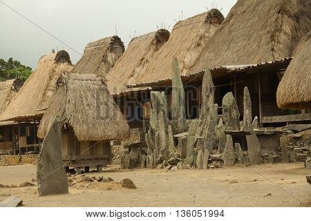 traditional village Bena village on Flores Island Indonesia Asia