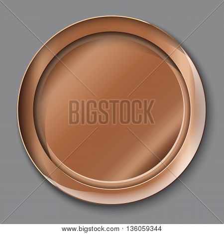 Vector Illustration Of Empty Copper Plate